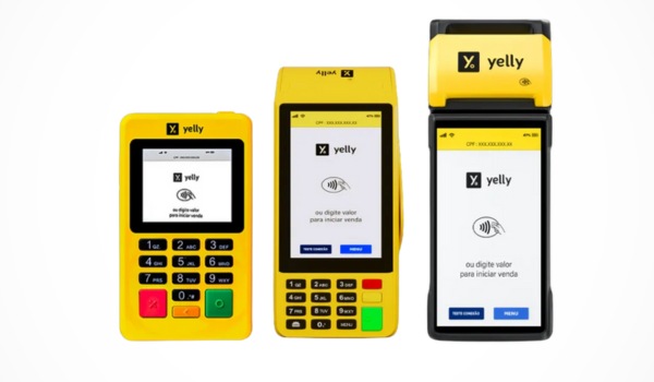 Yelly Pro maquininha com 100% cashback e impressora embutida