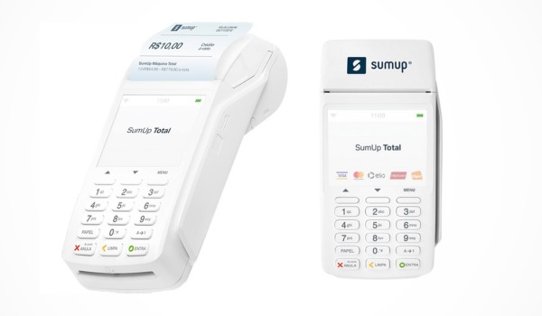 SumUp Total maquininha com tela touchscreen e conta digital CDI